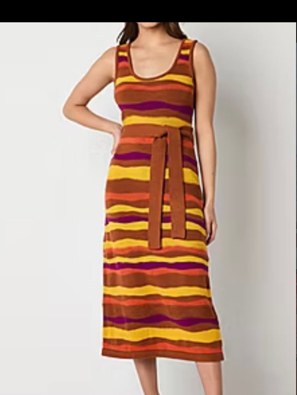 Worthington Sleeveless Midi Knit Drees Women's S